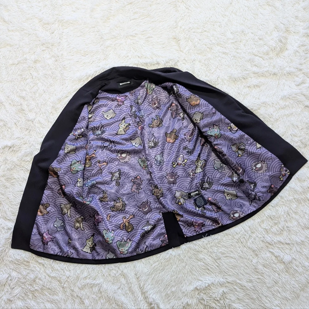 Blackmilk Pokemon Ghost Type Lined Dark Purple Blazer AUS 16 - Picture 8 of 14